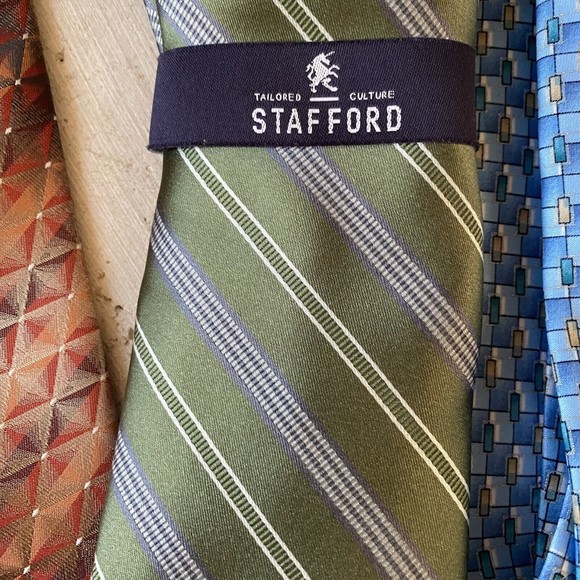 NWT Van Heusen Stanford Pierre Cardin Work 3 Tie Lot Career Wedding Dress Up - Picture 5 of 9